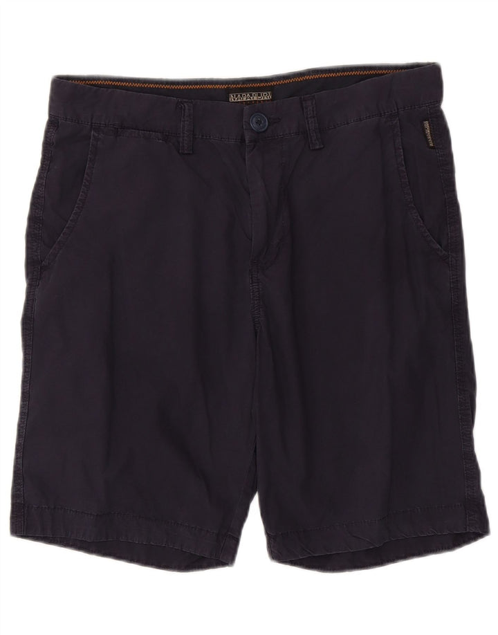 Napapijri Mens Chino Shorts W31 Medium Navy Blue Cotton