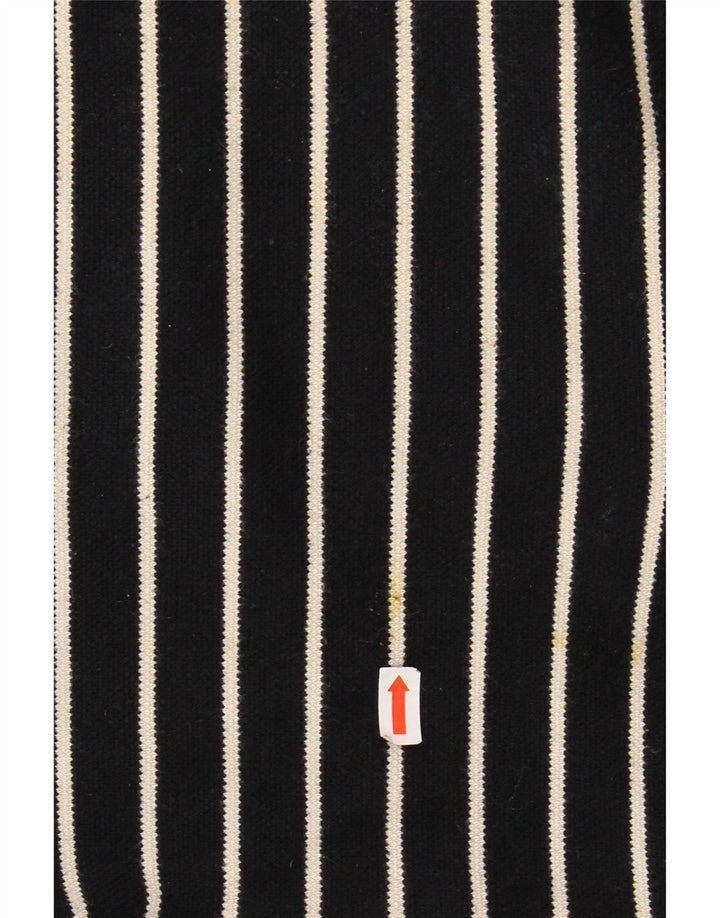 LAURA ASHLEY Womens Top 3/4 Sleeve UK 18 XL Black Striped Cotton