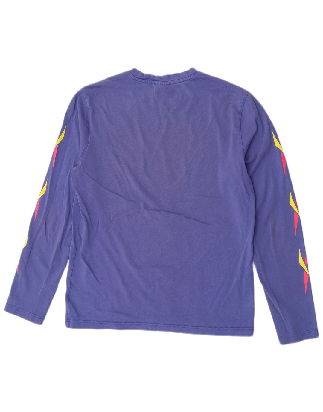 Reebok Mens Graphic Top Long Sleeve Medium Purple Cotton