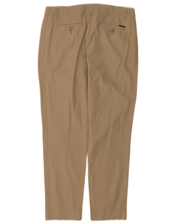 Marks & Spencer Womens Straight Chino Trousers UK 10 Small W30 L28 Beige