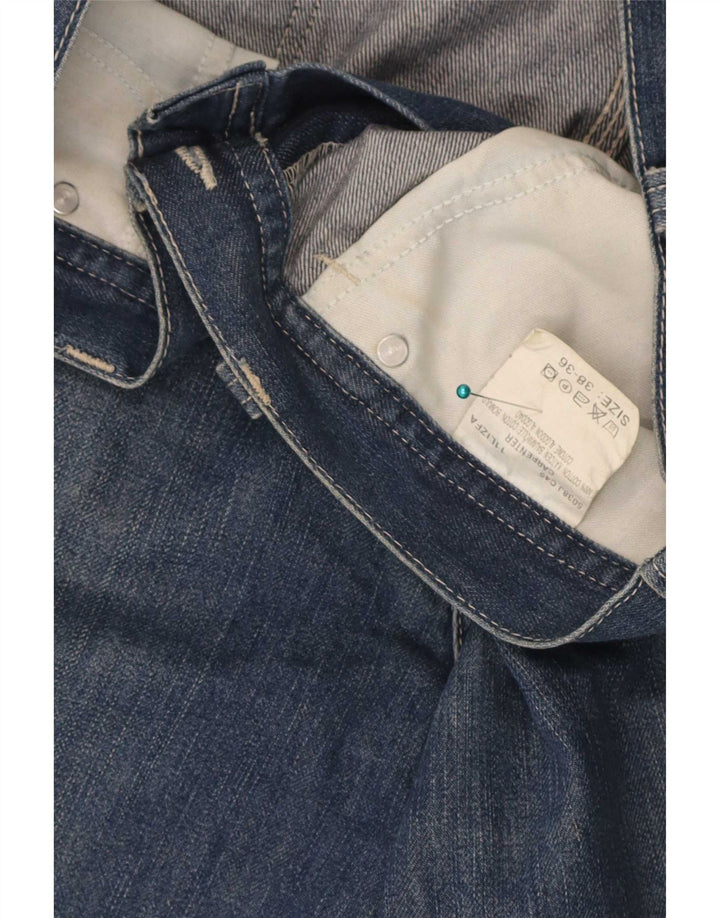 Lee Mens Cargo Denim Shorts W38 XL Blue Cotton