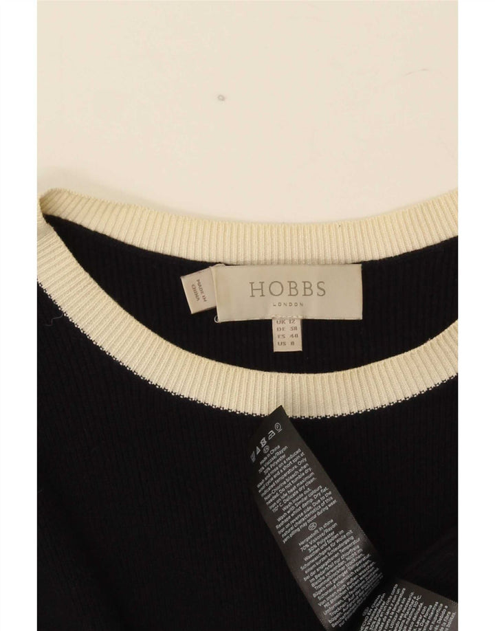 Hobbs Womens Jumper Dress UK 12 Medium Navy Blue Rayon