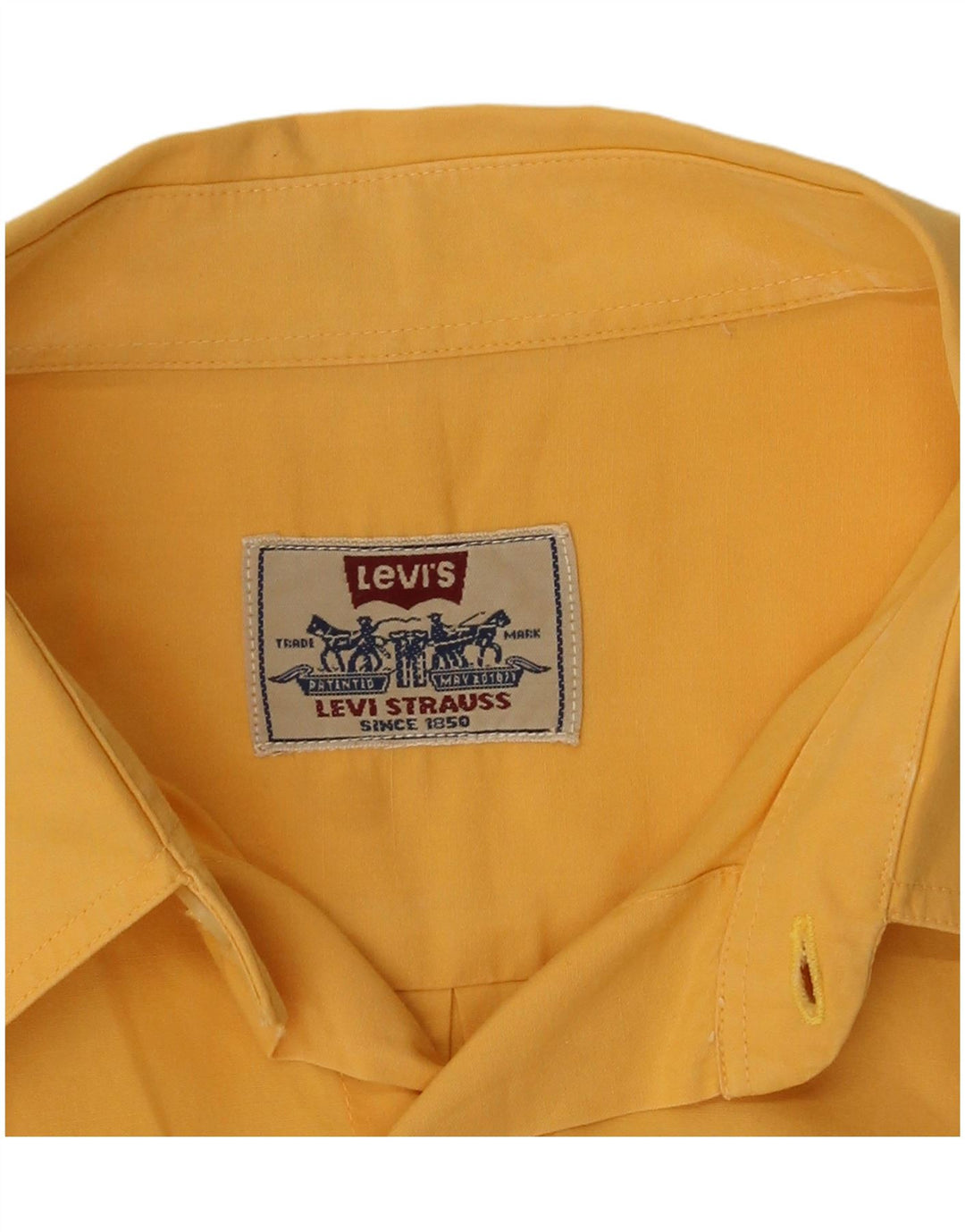 Levi's Mens Short Sleeve Shirt Large Yellow