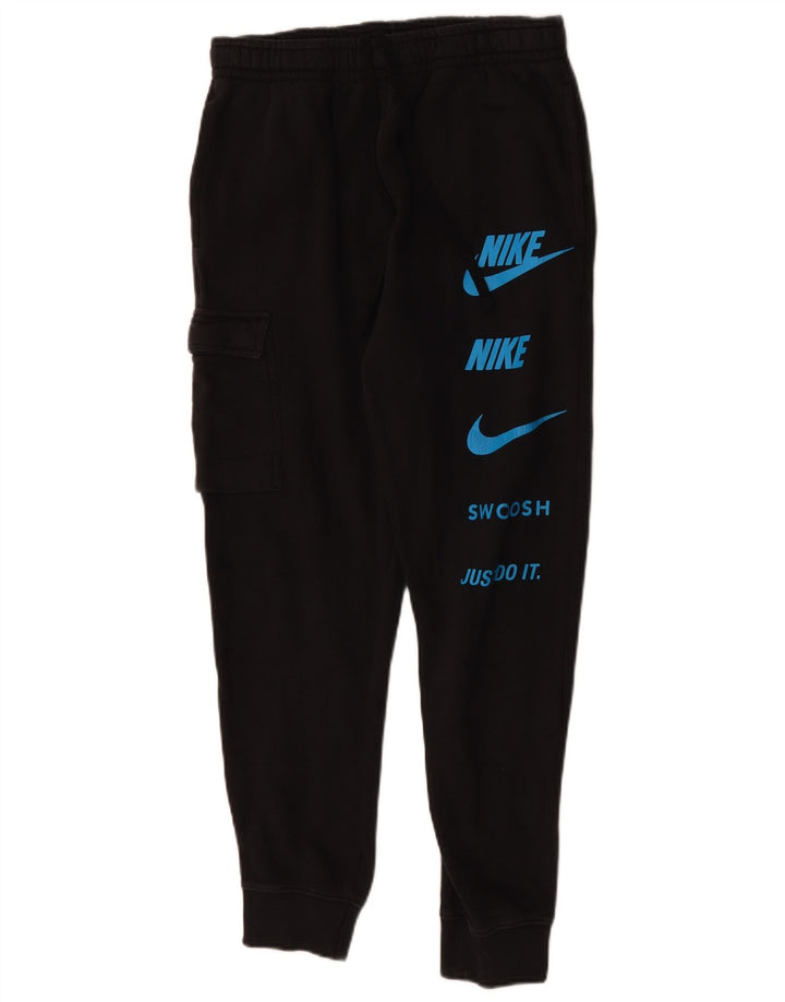 NIKE Mens Graphic Cargo Tracksuit Trousers Joggers Medium  Black Cotton