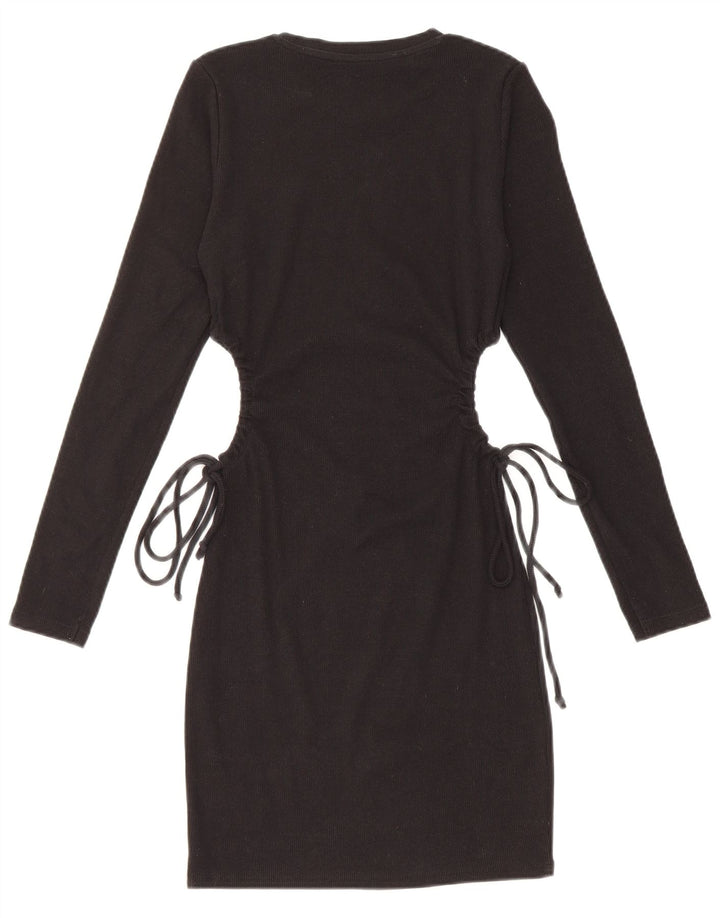 Zara Womens Jumper Dress UK 12 Medium Black