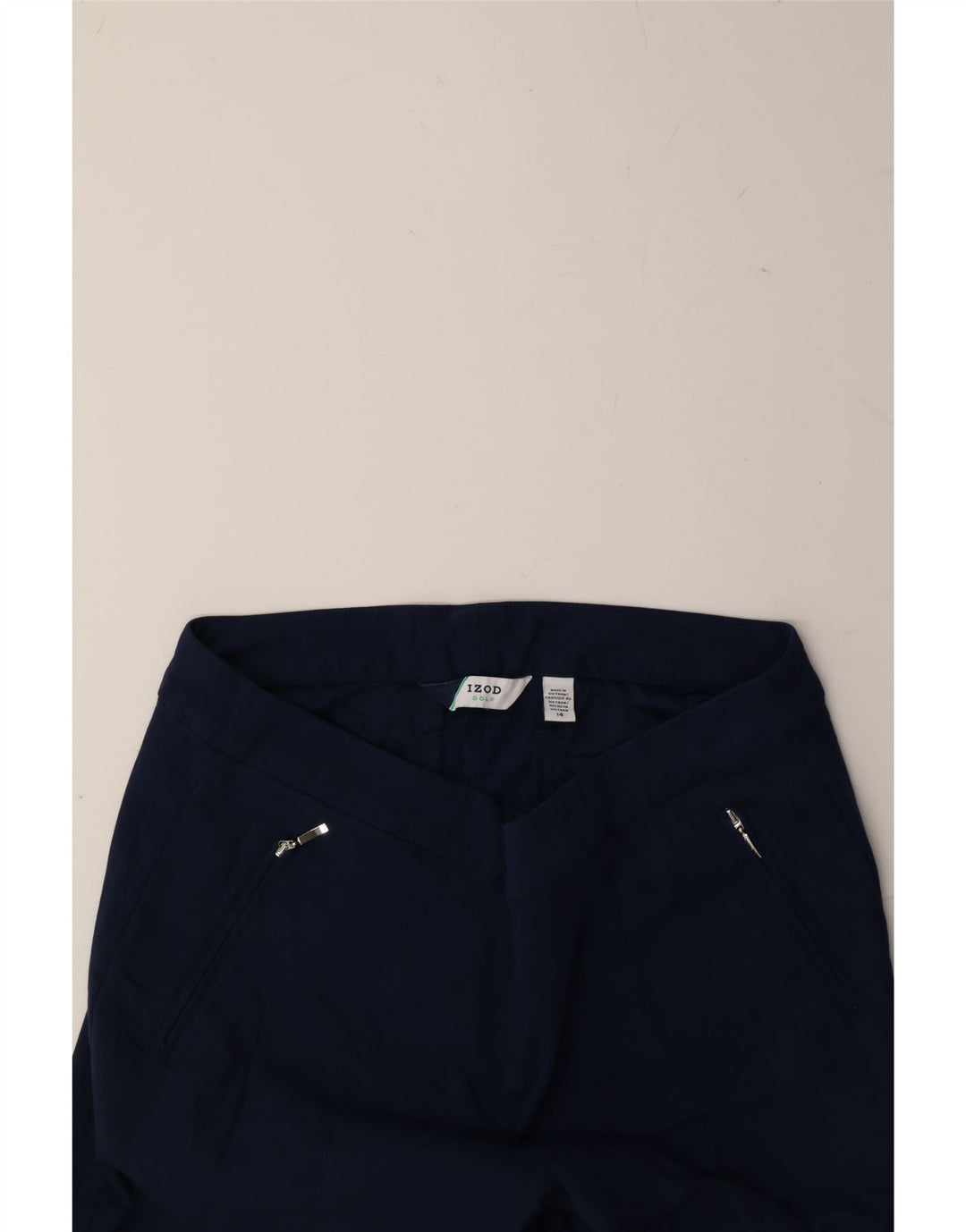 IZOD Womens Chino Shorts US 14 XL W36  Navy Blue Rayon Vintage Izod and Second-Hand Izod from Messina Hembry 