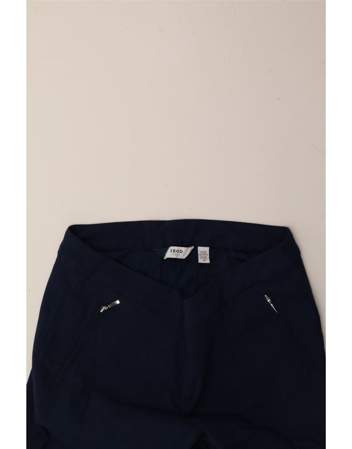 IZOD Womens Chino Shorts US 14 XL W36  Navy Blue Rayon Vintage Izod and Second-Hand Izod from Messina Hembry 
