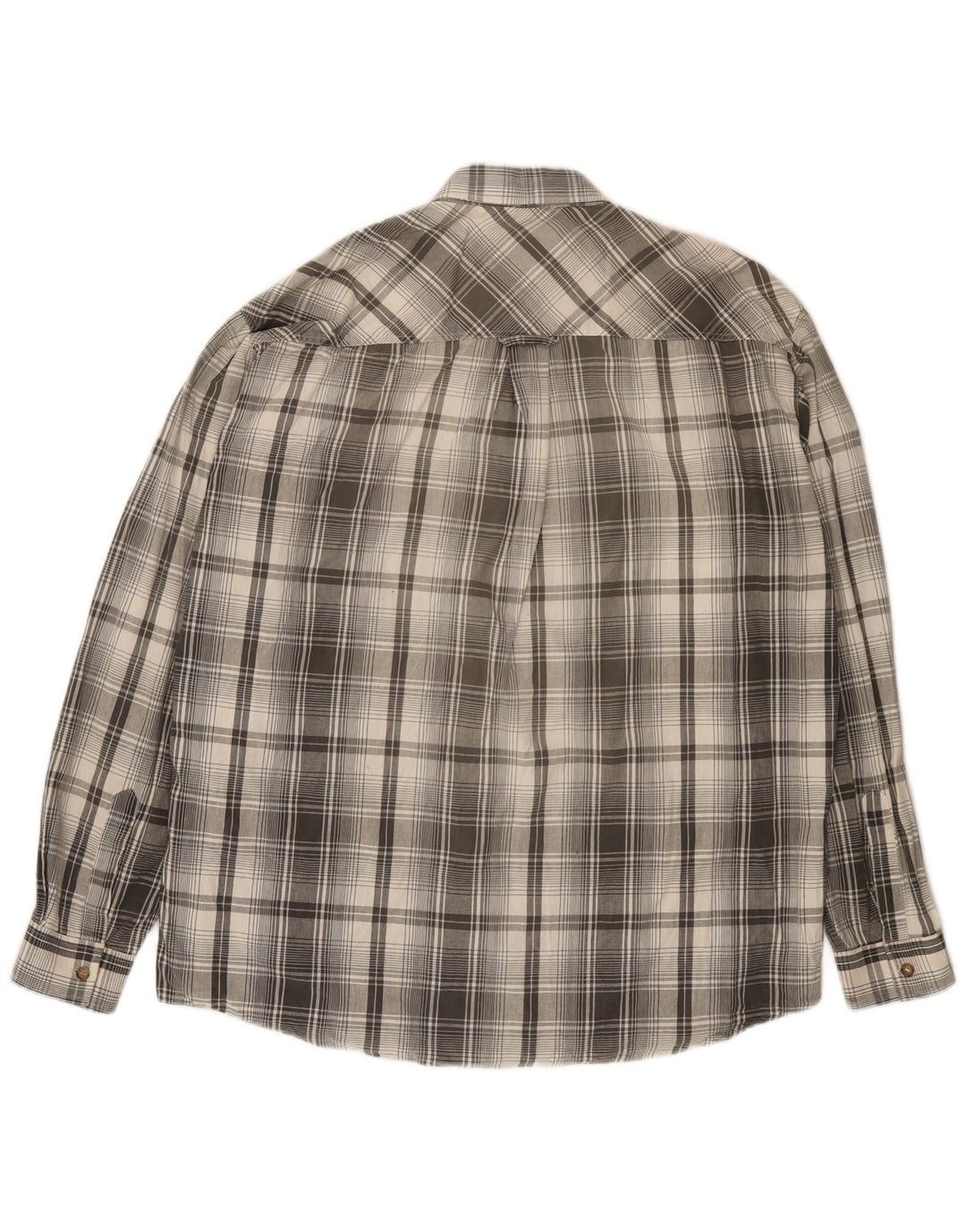 Marlboro Classics Mens Shirt Large Grey Check Cotton