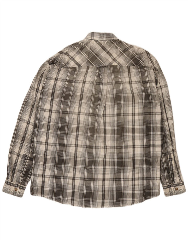 Marlboro Classics Mens Shirt Large Grey Check Cotton