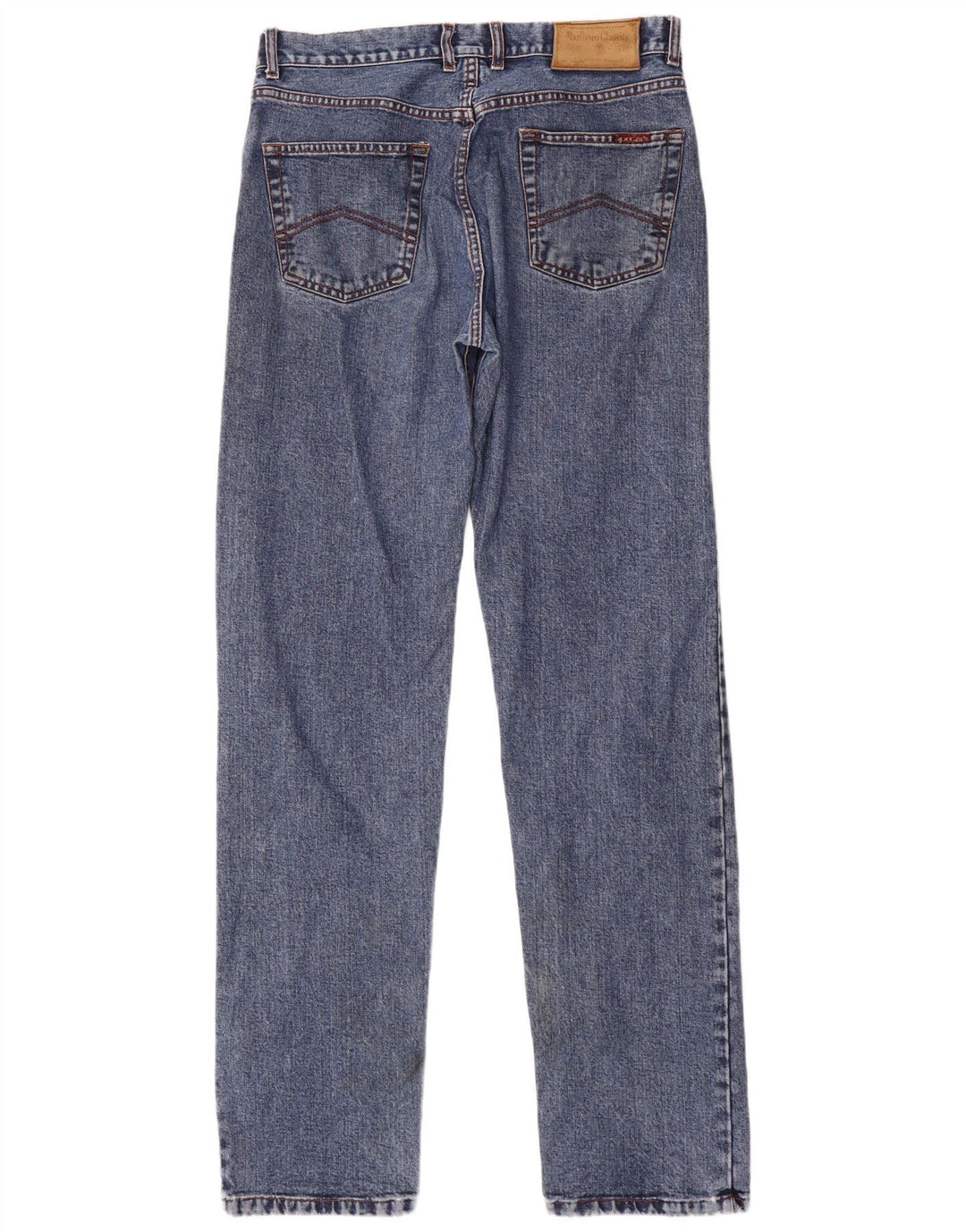 MARLBORO CLASSICS Mens Straight Jeans W33 L34  Blue Cotton