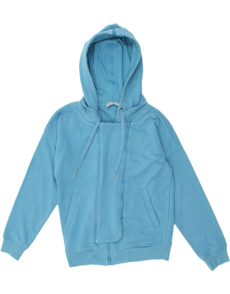 ADIDAS Womens Stella McCartney Zip Hoodie Sweater EU 36 Small Blue Cotton | Vintage Adidas | Thrift | Second-Hand Adidas | Used Clothing | Messina Hembry 