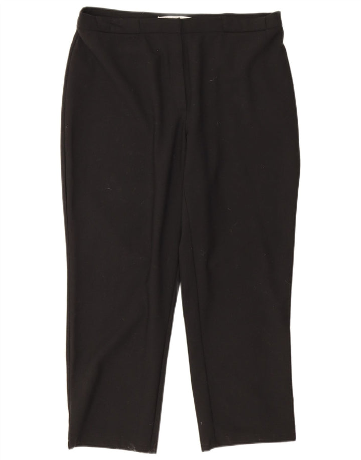 Marella Womens Straight Cropped Trousers W32 L23 Black