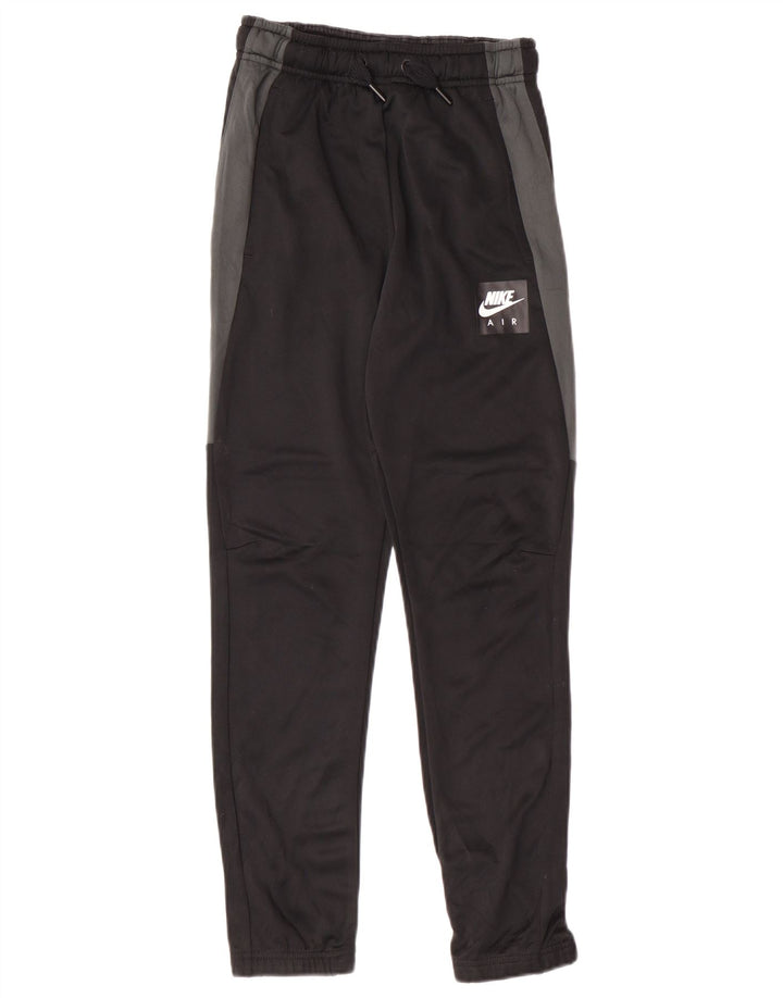 Nike Boys Tracksuit Trousers Joggers 12-13 Years Large Black Colourblock