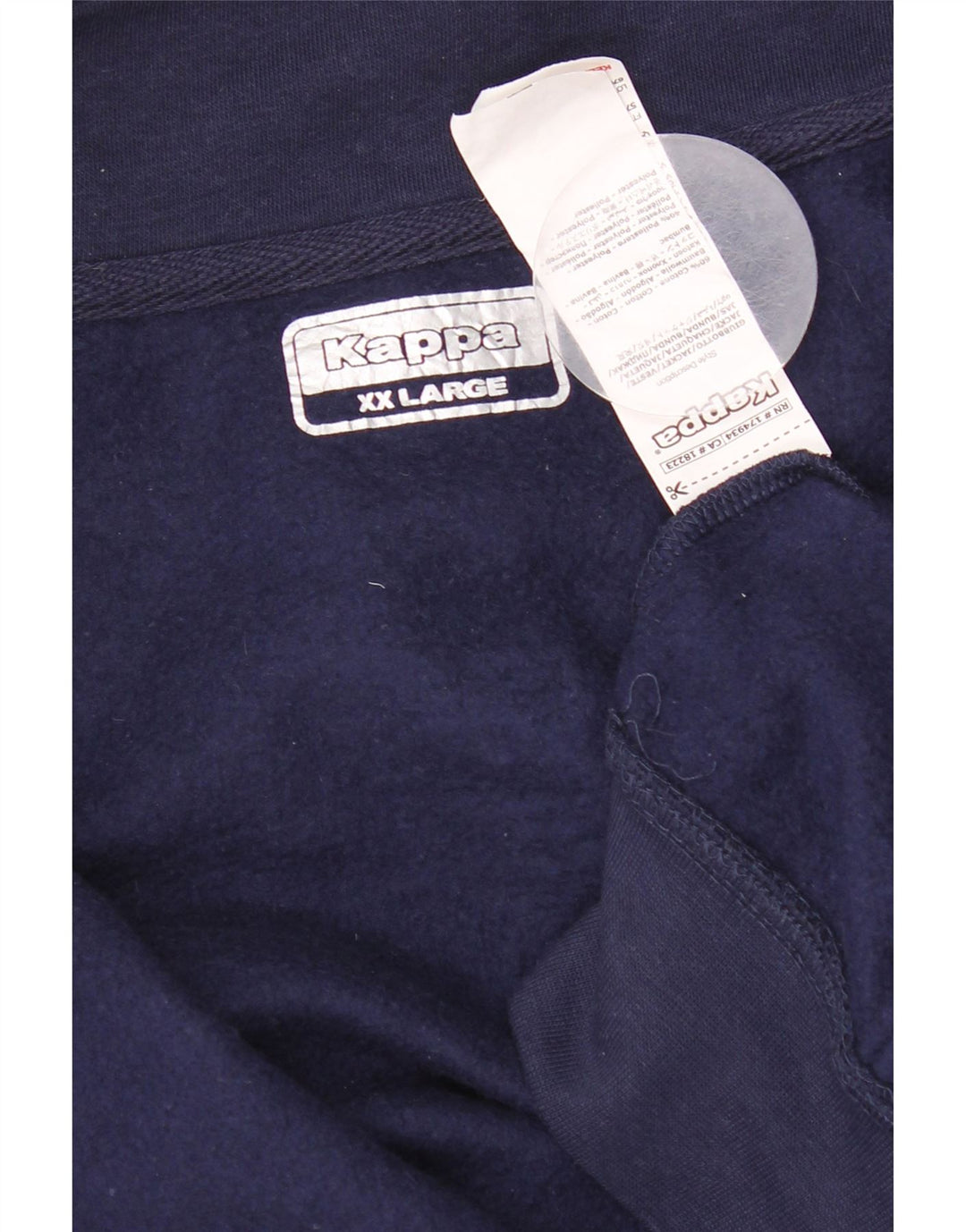 Kappa Mens Tracksuit Top Jacket 2XL Navy Blue Cotton