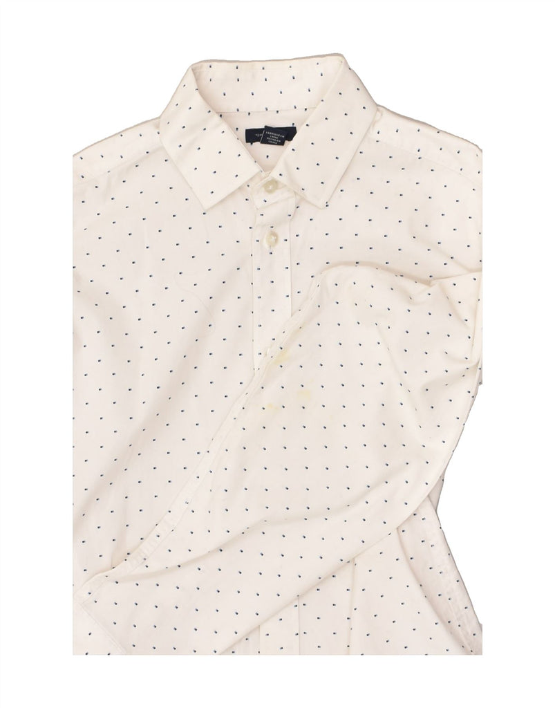 TOMMY HILFIGER Boys Shirt 15-16 Years White Polka Dot Cotton | Vintage Tommy Hilfiger | Thrift | Second-Hand Tommy Hilfiger | Used Clothing | Messina Hembry 