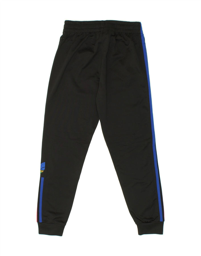 ADIDAS Boys Graphic Tracksuit Trousers Joggers 13-14 Years Black Polyester | Vintage Adidas | Thrift | Second-Hand Adidas | Used Clothing | Messina Hembry 