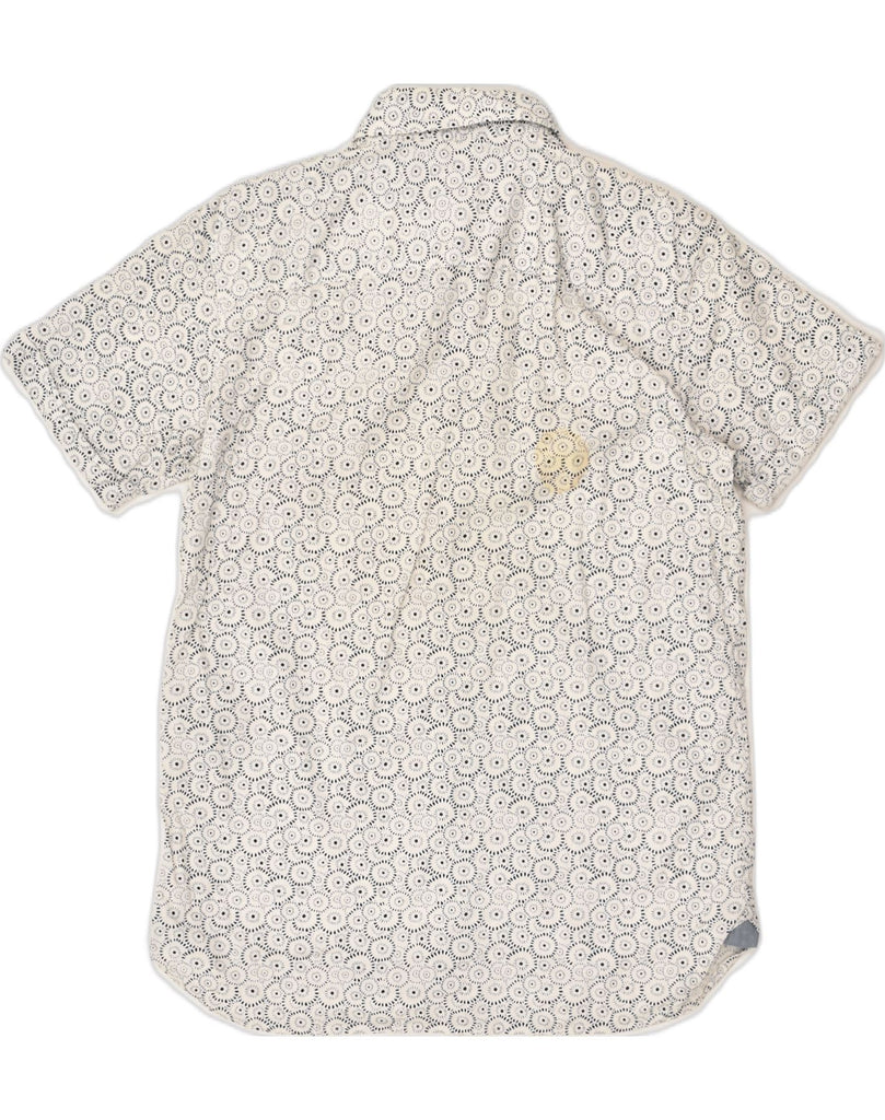 JACK & JONES Mens Short Sleeve Shirt Small White Floral Cotton | Vintage Jack & Jones | Thrift | Second-Hand Jack & Jones | Used Clothing | Messina Hembry 