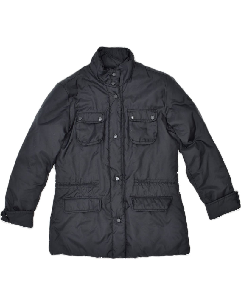 SERGIO TACCHINI Womens Padded Jacket US 12 Large Black Polyester | Vintage Sergio Tacchini | Thrift | Second-Hand Sergio Tacchini | Used Clothing | Messina Hembry 