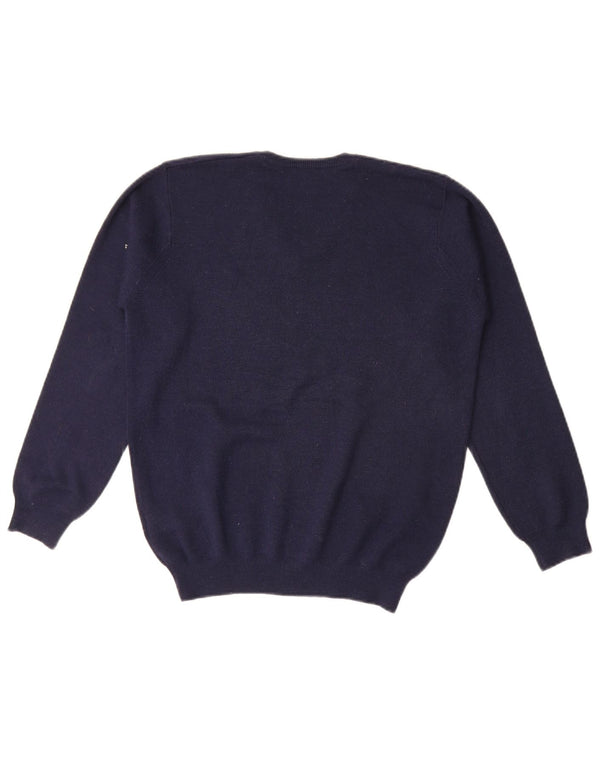 Marks & Spencer Girls V-Neck Jumper Sweater 13-14 Years Navy Blue Acrylic