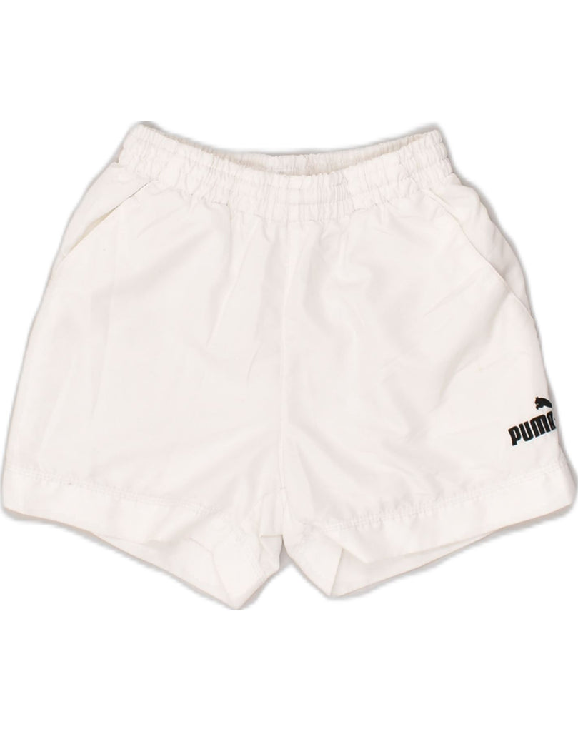 PUMA Boys Sport Shorts 5-6 Years White | Vintage Puma | Thrift | Second-Hand Puma | Used Clothing | Messina Hembry 