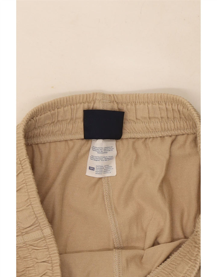 Champion Womens Tracksuit Trousers UK 12 Medium  Beige Cotton