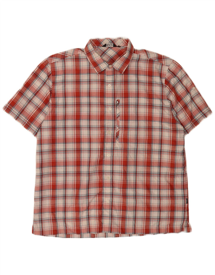 Rohan Mens Short Sleeve Shirt XL Red Check Polyamide