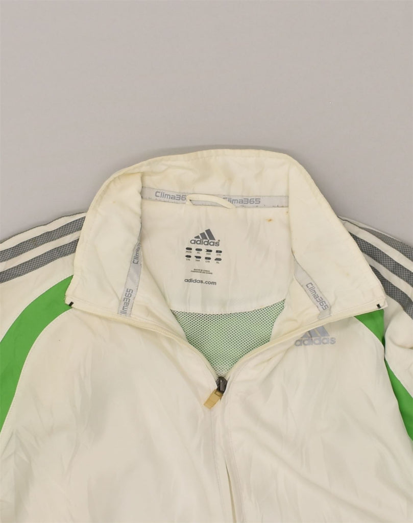 ADIDAS Mens Clima 365 Tracksuit Top Jacket UK 34/36 Small White Polyester | Vintage Adidas | Thrift | Second-Hand Adidas | Used Clothing | Messina Hembry 