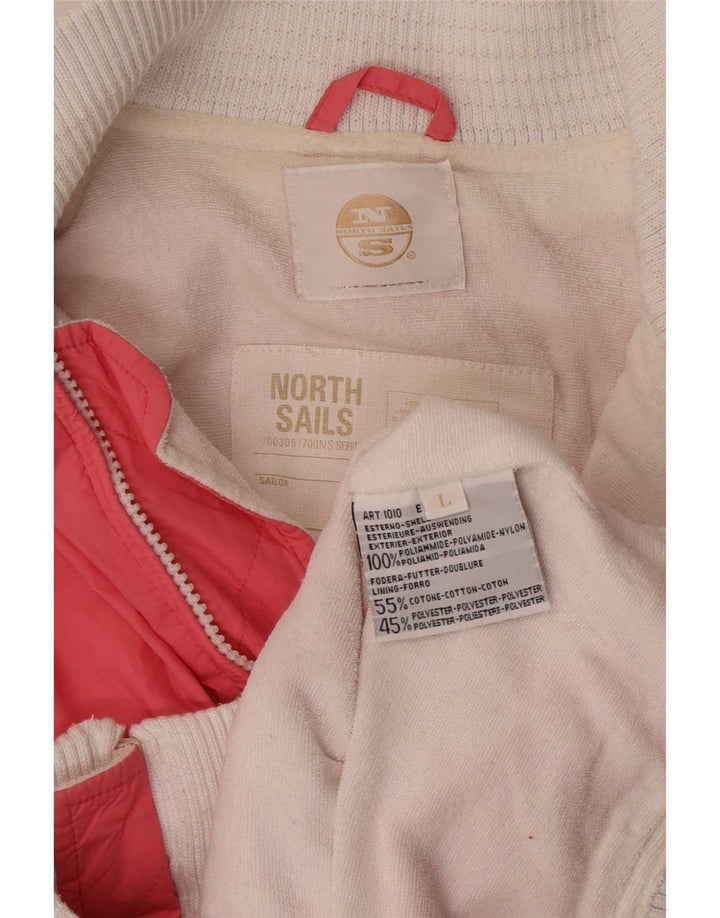 North Sails Womens Tracksuit Top Jacket UK 16 Large Pink Colourblock