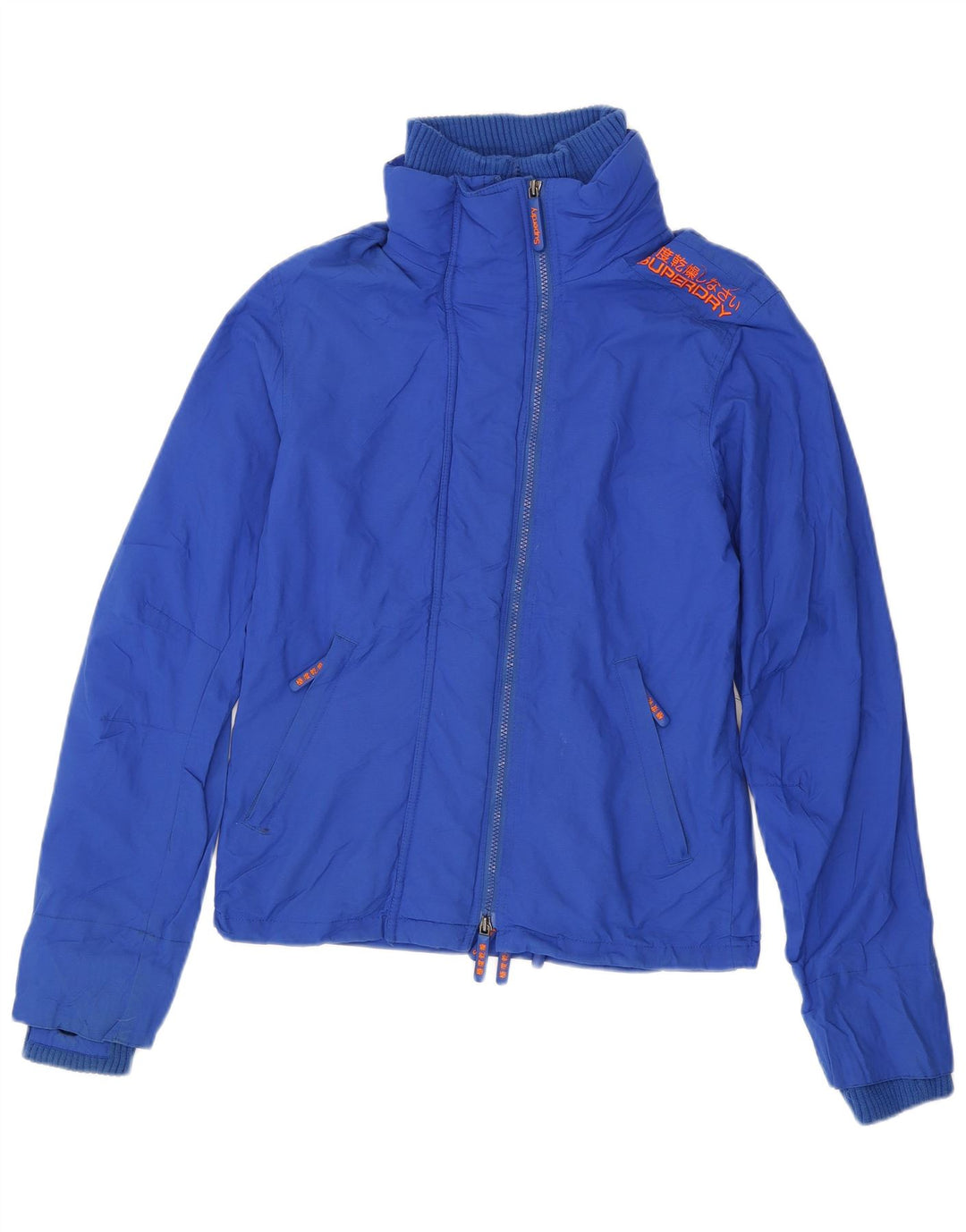 Superdry Mens Double Blacklabel Rain Jacket UK 38 Small Blue Nylon