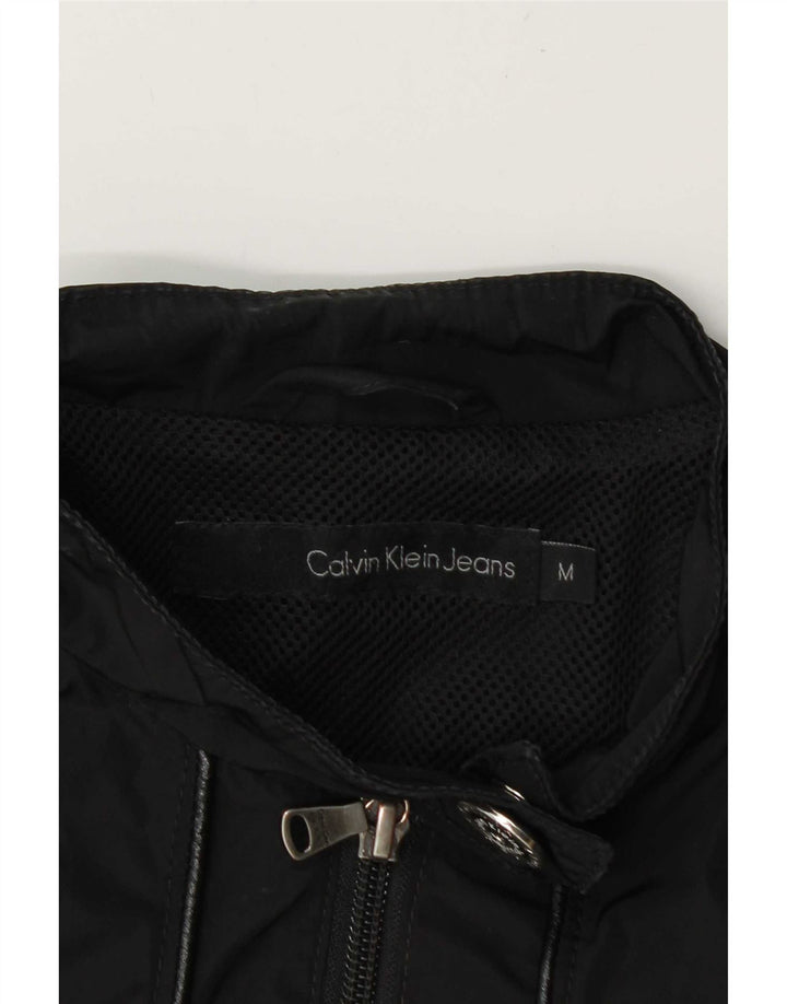 Calvin Klein Womens Bomber Jacket UK 12 Medium Black