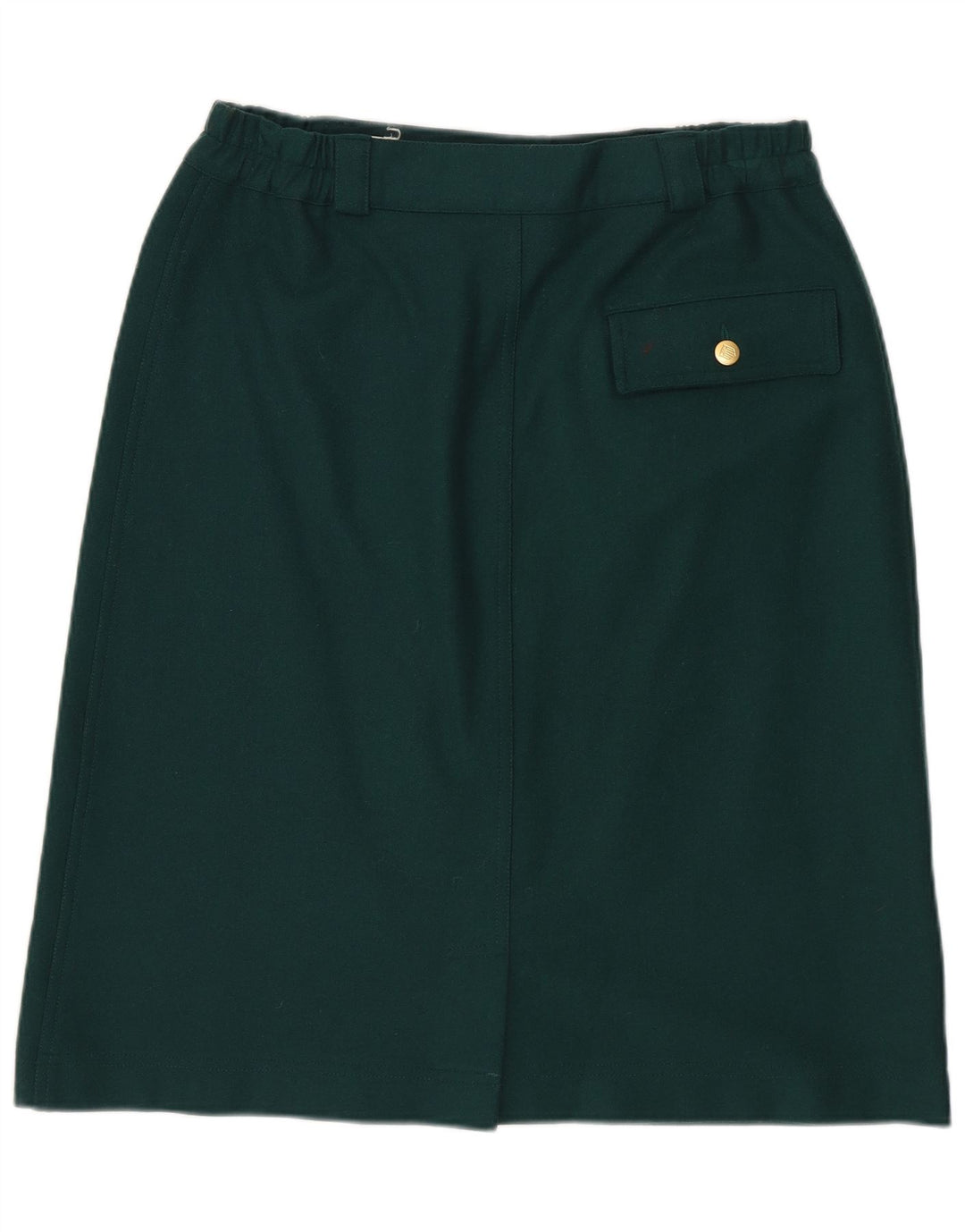 Vintage Womens Cargo Skirt IT 44 Medium W30 Green Wool