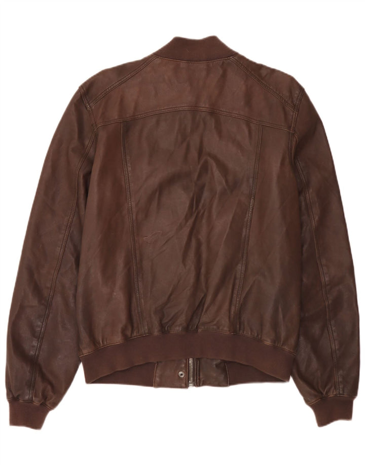Vintage Mens Leather Jacket UK 40 Large Brown