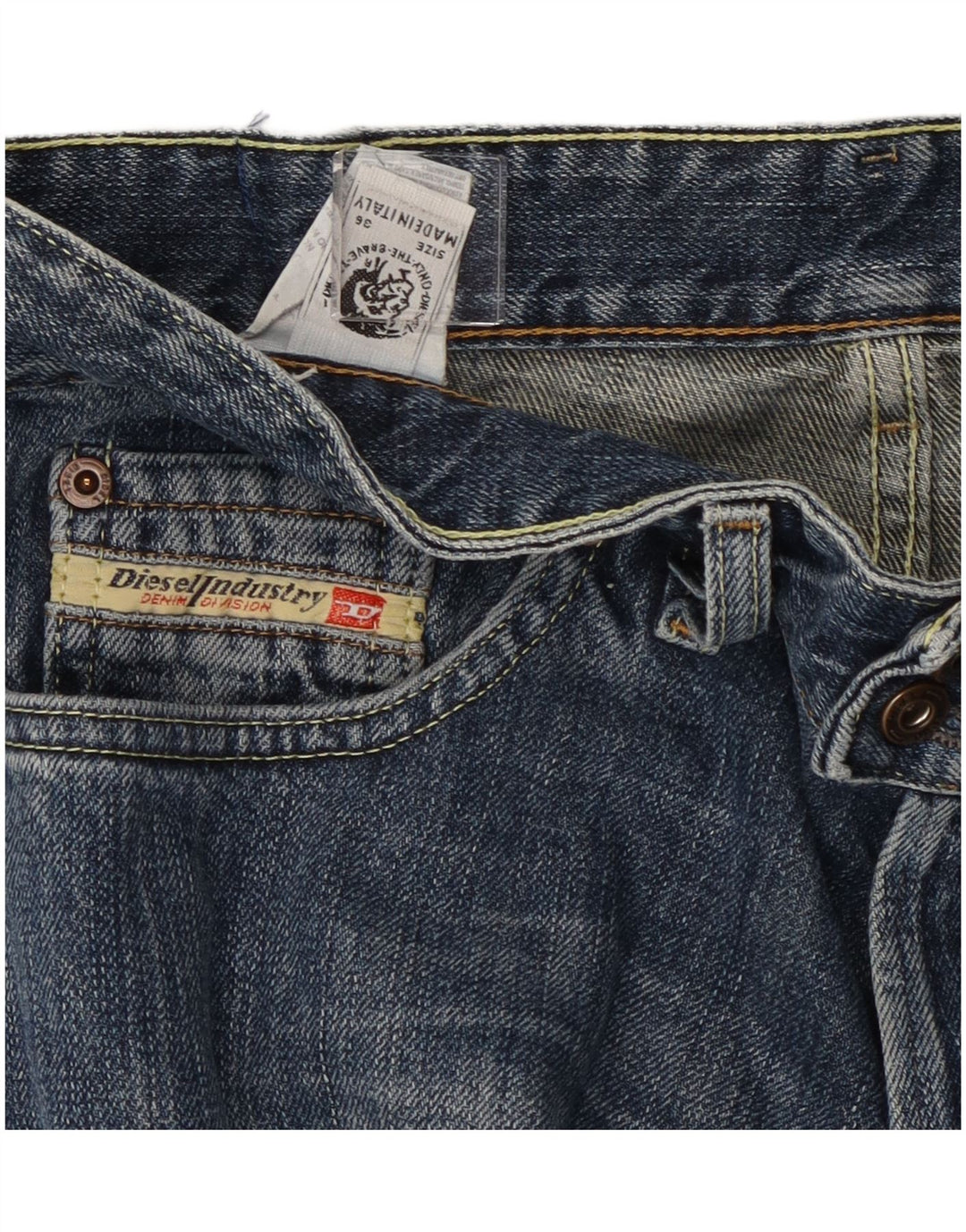 Diesel Womens Straight Jeans W36 L27 Blue Cotton