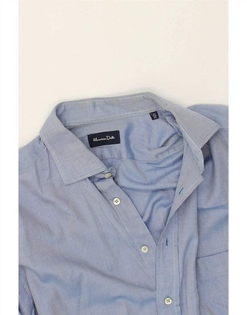 MASSIMO DUTTI Mens Shirt Size 42 Large Blue Cotton | Vintage Massimo Dutti | Thrift | Second-Hand Massimo Dutti | Used Clothing | Messina Hembry 