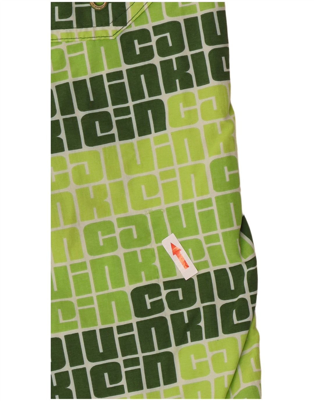 Calvin Klein Mens Graphic Swimming Shorts Large Green Nylon