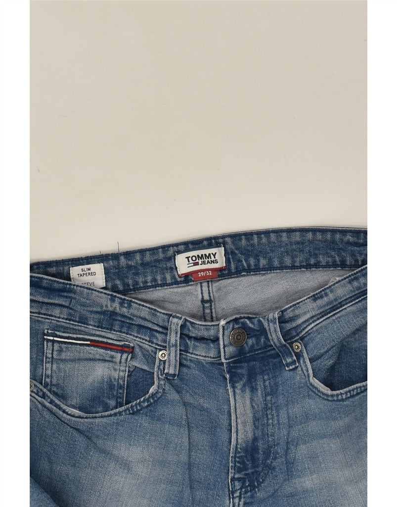 TOMMY HILFIGER Womens Steve Slim Tapered Jeans W29 L32 Blue Cotton | Vintage Tommy Hilfiger | Thrift | Second-Hand Tommy Hilfiger | Used Clothing | Messina Hembry 