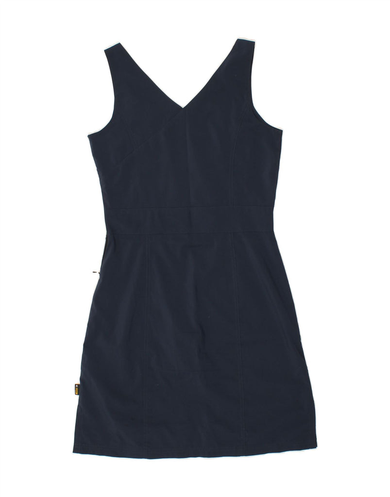 JACK WOLFSKIN Womens Sleeveless A-Line Dress UK 10 Sṁall Navy Blue Vintage Jack Wolfskin and Second-Hand Jack Wolfskin from Messina Hembry 