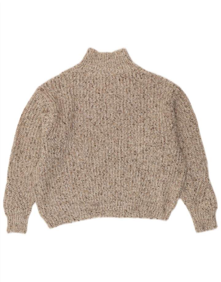 Marks & Spencer Womens Turtle Neck Jumper Sweater UK 14 Medium Beige