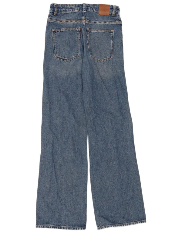 Massimo Dutti Womens High Rise Wide Leg Jeans EU 34 2XS W24 L31 Blue