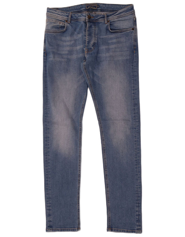 Gutteridge Mens Skinny Jeans IT 50 Large W32 L34 Blue Cotton