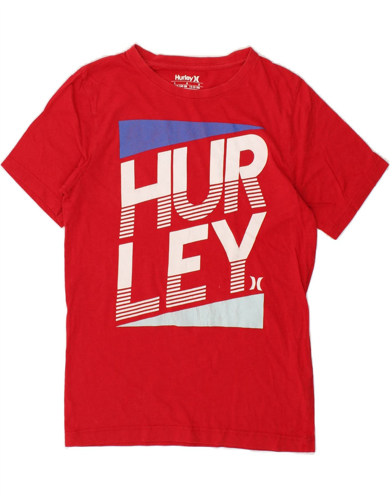 HURLEY Boys Graphic T-Shirt Top 12-13 Years Large  Red | Vintage Hurley | Thrift | Second-Hand Hurley | Used Clothing | Messina Hembry 