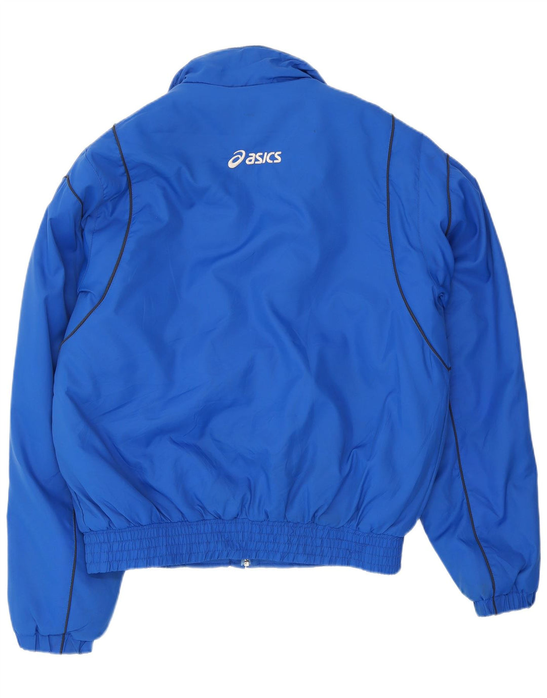Asics Mens Tracksuit Top Jacket Large Blue Nylon