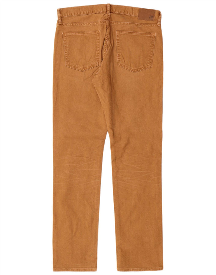 Gap Mens Straight Casual Trousers W30 L30 Beige Cotton