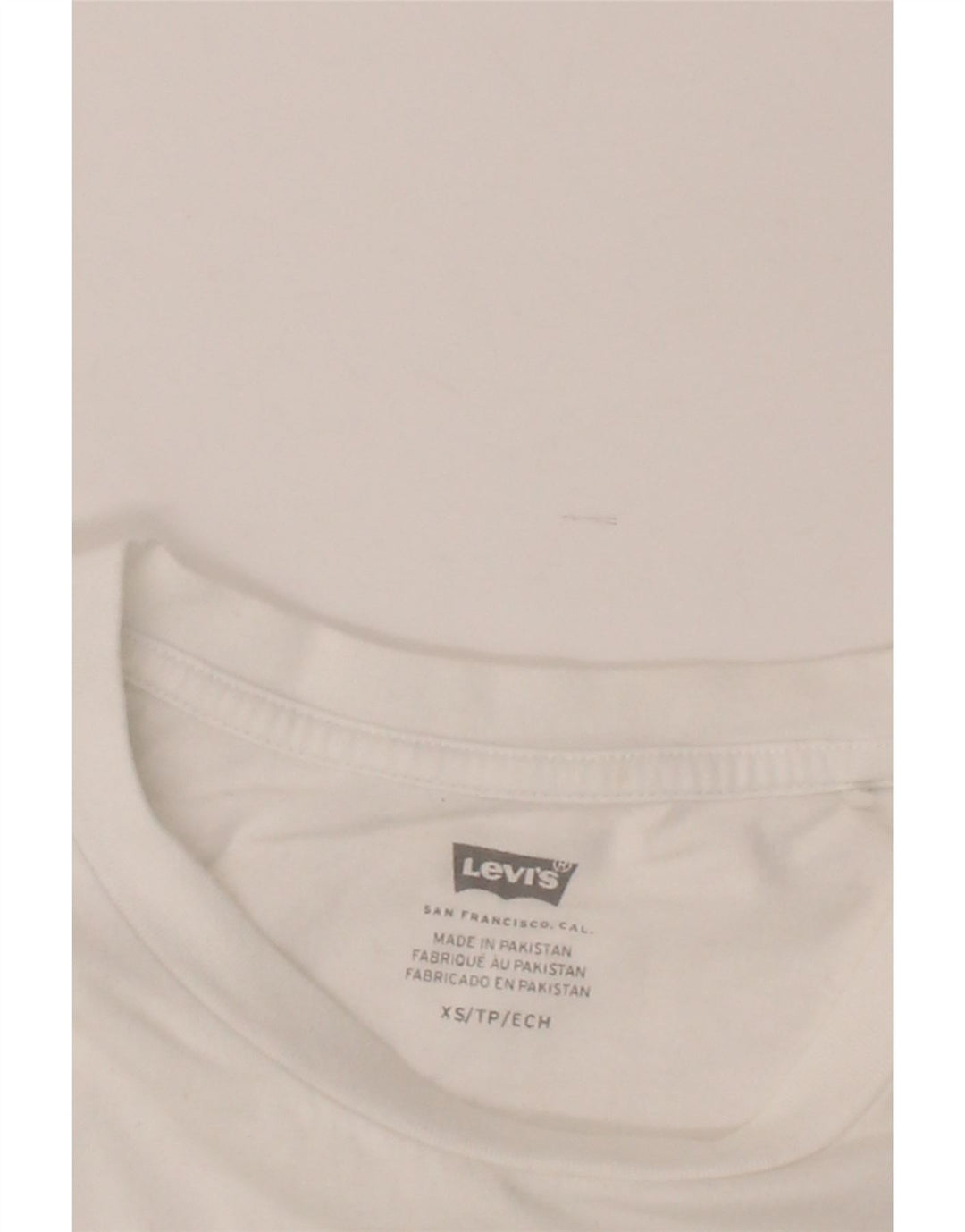 LEVI'S Mens Graphic T-Shirt Top XS White Cotton