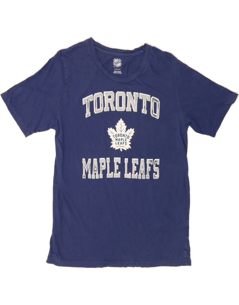 NHL Boys Graphic T-Shirt Top 14-15 Years Large Navy Blue Vintage NHL and Second-Hand NHL from Messina Hembry 