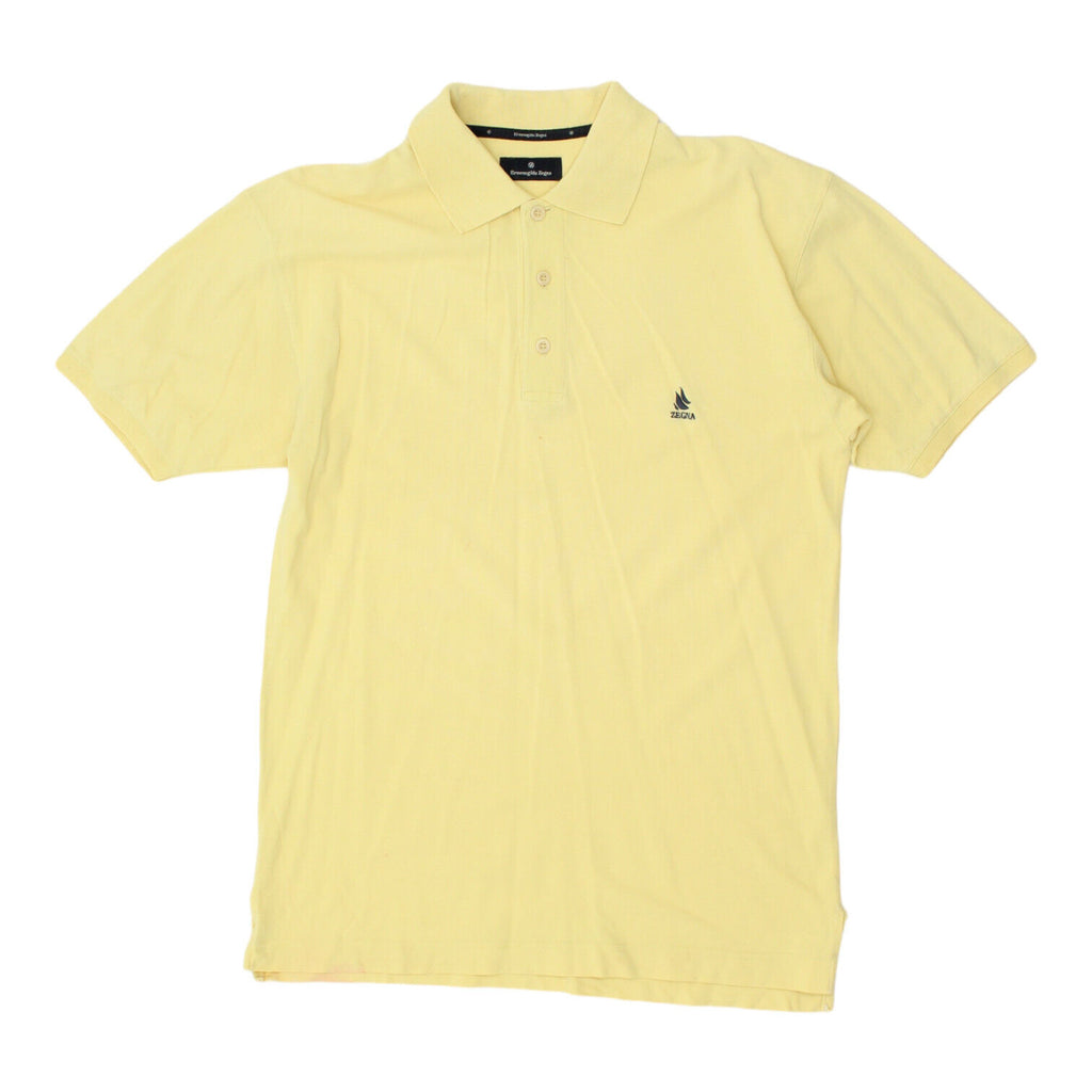 Ermenegildo Zegna Mens Yellow Polo Shirt | Vintage High End Casual Designer VTG | Vintage Messina Hembry | Thrift | Second-Hand Messina Hembry | Used Clothing | Messina Hembry 