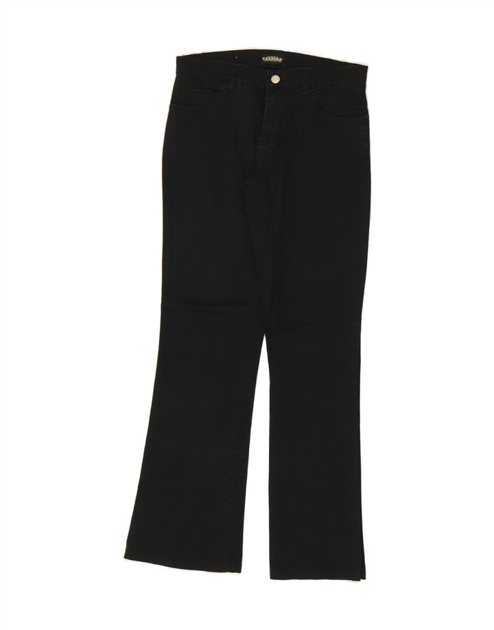 CARRERA Womens Bootcut Casual Trousers IT 42 Medium W28 L31 Black Cotton Vintage Carrera and Second-Hand Carrera from Messina Hembry 