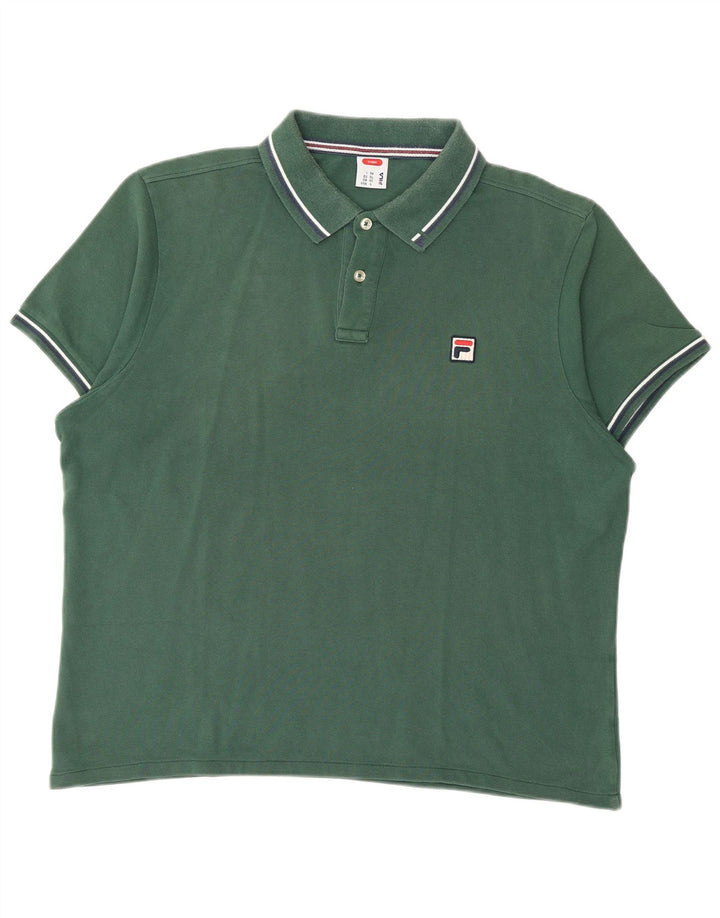 Fila Mens Polo Shirt IT 54 Large Green