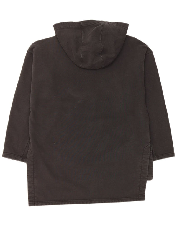 Adidas Womens Longline Oversized Hoodie Jumper UK 10 Small Black Cotton
