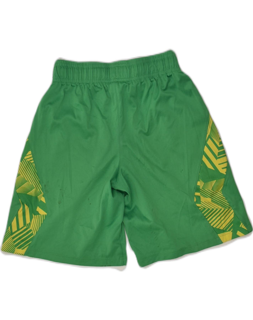 UNDER ARMOUR Boys Sport Shorts 11-12 Years Medium  Green Colourblock | Vintage Under Armour | Thrift | Second-Hand Under Armour | Used Clothing | Messina Hembry 